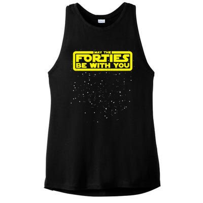 May The Forties Be With You Ladies PosiCharge Tri-Blend Wicking Tank