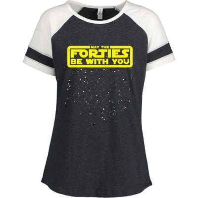 May The Forties Be With You Enza Ladies Jersey Colorblock Tee