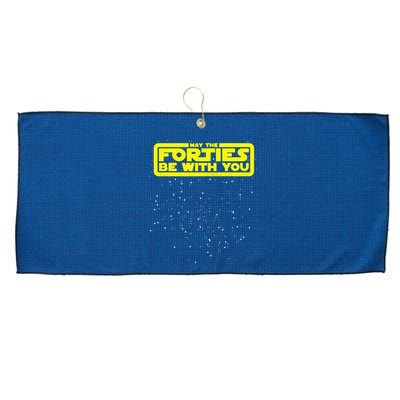 May The Forties Be With You Large Microfiber Waffle Golf Towel