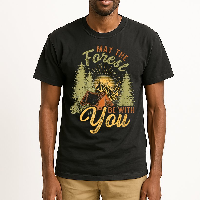 May The Forest Be With You Camping Tall T-Shirt