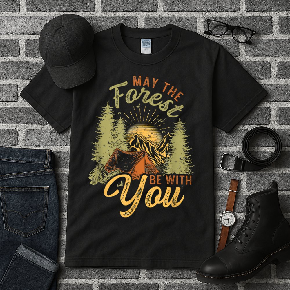 May The Forest Be With You Camping Tall T-Shirt