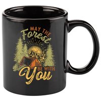 May The Forest Be With You Camping 11oz C Handle Ceramic Mug