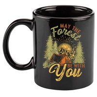 May The Forest Be With You Camping 11oz C Handle Ceramic Mug