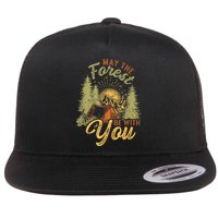 May The Forest Be With You Camping Flat Bill Trucker Hat