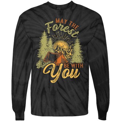 May The Forest Be With You Camping Tie-Dye Long Sleeve Shirt