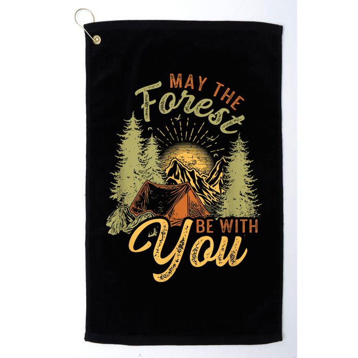 May The Forest Be With You Camping Golf Towel