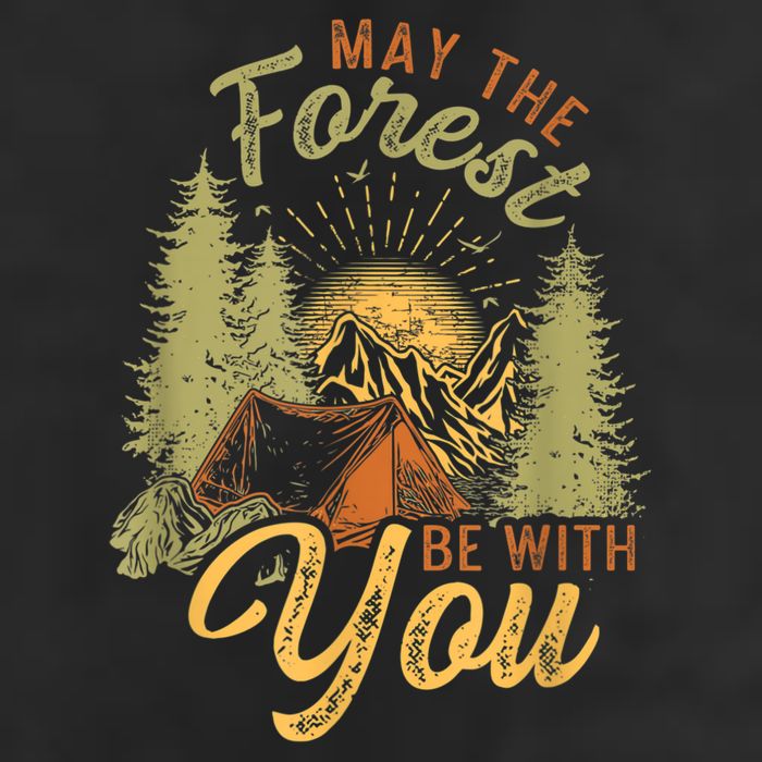 May The Forest Be With You Camping Golf Towel