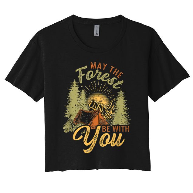 May The Forest Be With You Camping Crop Top