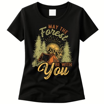 May The Forest Be With You Camping Womens T-Shirt