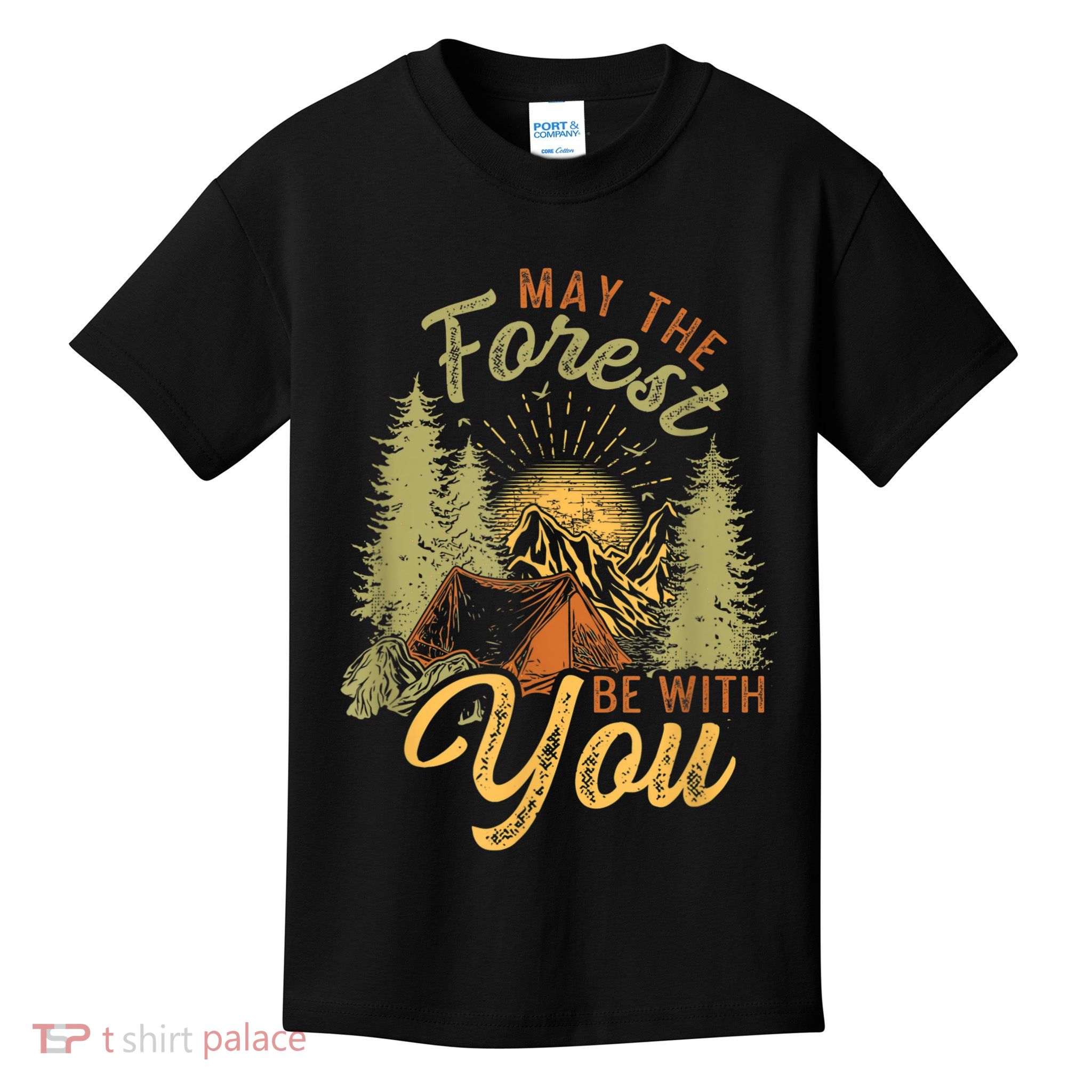 May The Forest Be With You Camping Kids T-Shirt