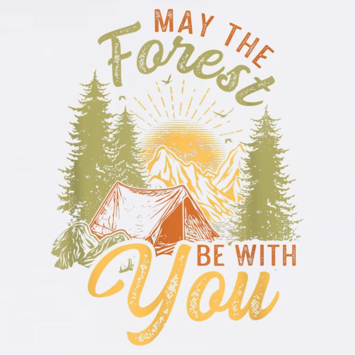 May The Forest Be With You Camping Garment-Dyed Sweatshirt