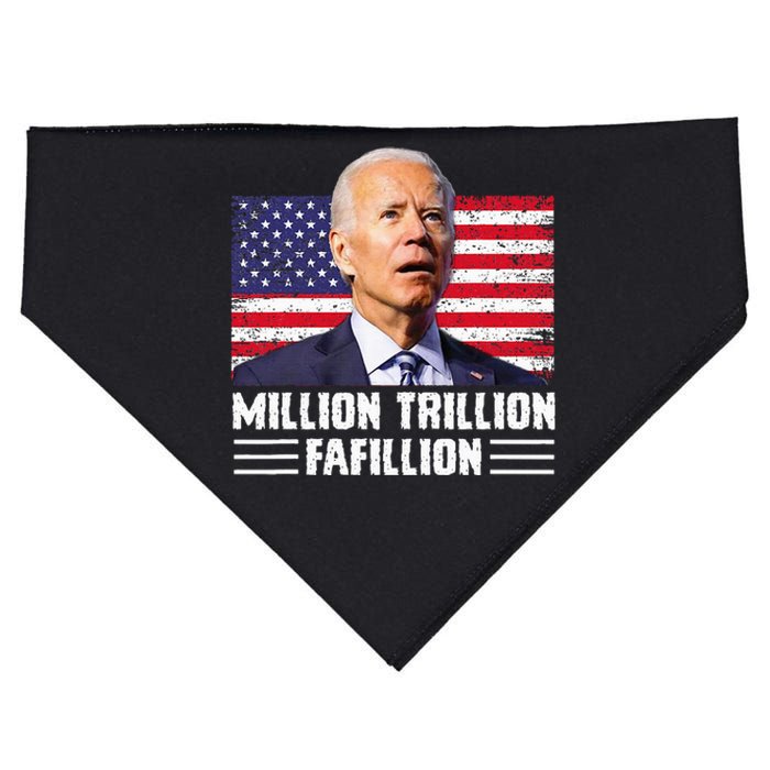 Million Trillion Fafillion Confused Biden Trump Debates 2024 USA-Made Doggie Bandana