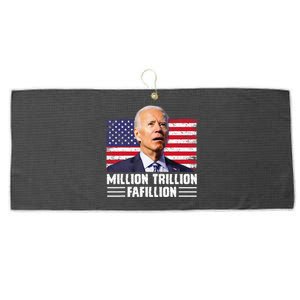 Million Trillion Fafillion Confused Biden Trump Debates 2024 Large Microfiber Waffle Golf Towel