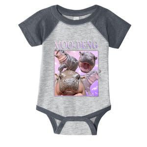 Moodeng The Famous Baby Pigmy Hippo Moodeng Infant Baby Jersey Bodysuit