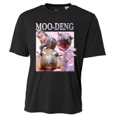 Moodeng The Famous Baby Pigmy Hippo Moodeng Cooling Performance Crew T-Shirt