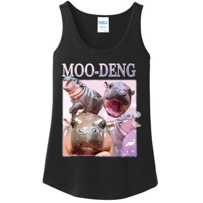 Moodeng The Famous Baby Pigmy Hippo Moodeng Ladies Essential Tank