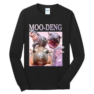 Moodeng The Famous Baby Pigmy Hippo Moodeng Tall Long Sleeve T-Shirt