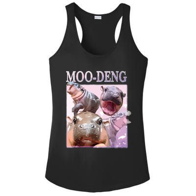 Moodeng The Famous Baby Pigmy Hippo Moodeng Ladies PosiCharge Competitor Racerback Tank