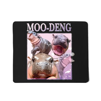 Moodeng The Famous Baby Pigmy Hippo Moodeng Mousepad