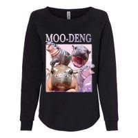 Moodeng The Famous Baby Pigmy Hippo Moodeng Womens California Wash Sweatshirt