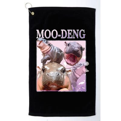 Moodeng The Famous Baby Pigmy Hippo Moodeng Platinum Collection Golf Towel