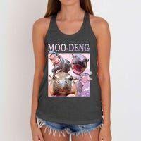 Moodeng The Famous Baby Pigmy Hippo Moodeng Women's Knotted Racerback Tank