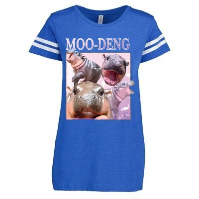 Moodeng The Famous Baby Pigmy Hippo Moodeng Enza Ladies Jersey Football T-Shirt