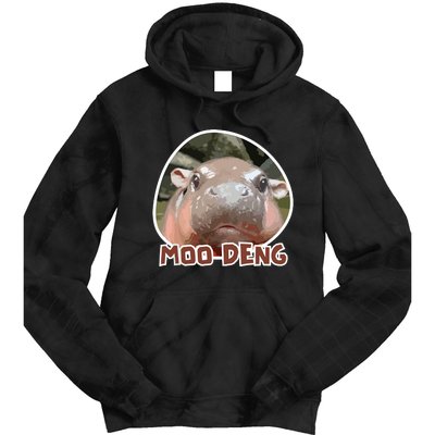 Moodeng The Famous Cute Baby Pigmy Hippo In Thailand Tie Dye Hoodie