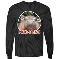 Moodeng The Famous Cute Baby Pigmy Hippo In Thailand Tie-Dye Long Sleeve Shirt