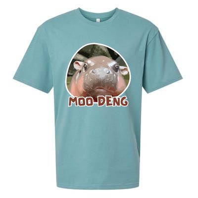 Moodeng The Famous Cute Baby Pigmy Hippo In Thailand Sueded Cloud Jersey T-Shirt