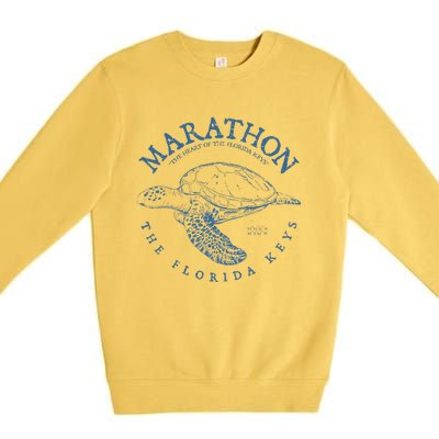 Marathon Turtle Florida Keys Scuba Fishing Diving Tee Premium Crewneck Sweatshirt