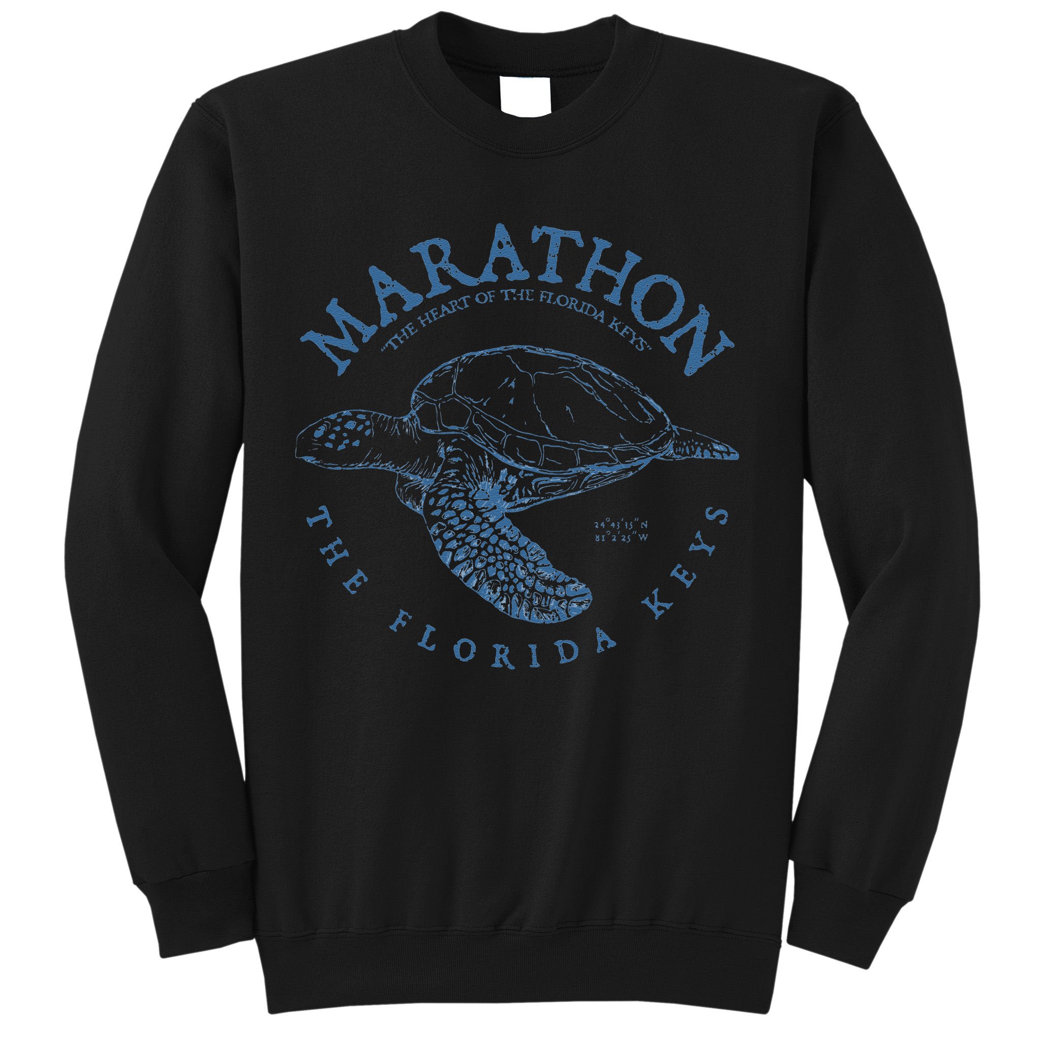 Marathon Turtle Florida Keys Scuba Fishing Diving Tee Sweatshirt