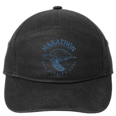 Marathon Turtle Florida Keys Scuba Fishing Diving Tee 7-Panel Snapback Hat