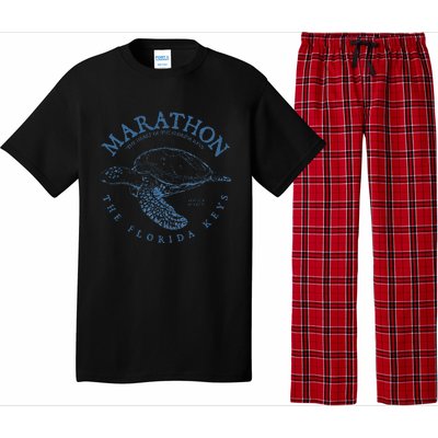 Marathon Turtle Florida Keys Scuba Fishing Diving Tee Pajama Set