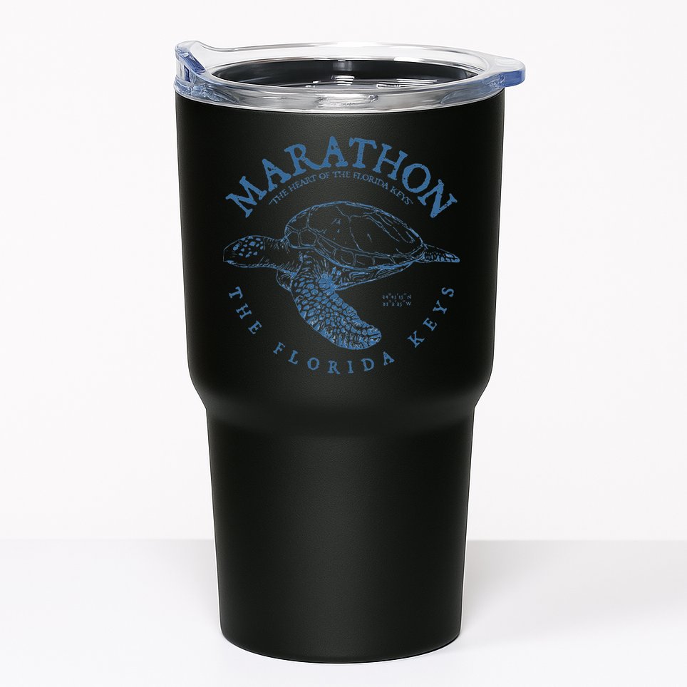 Marathon Turtle Florida Keys Scuba Fishing Diving Tee Tumbler