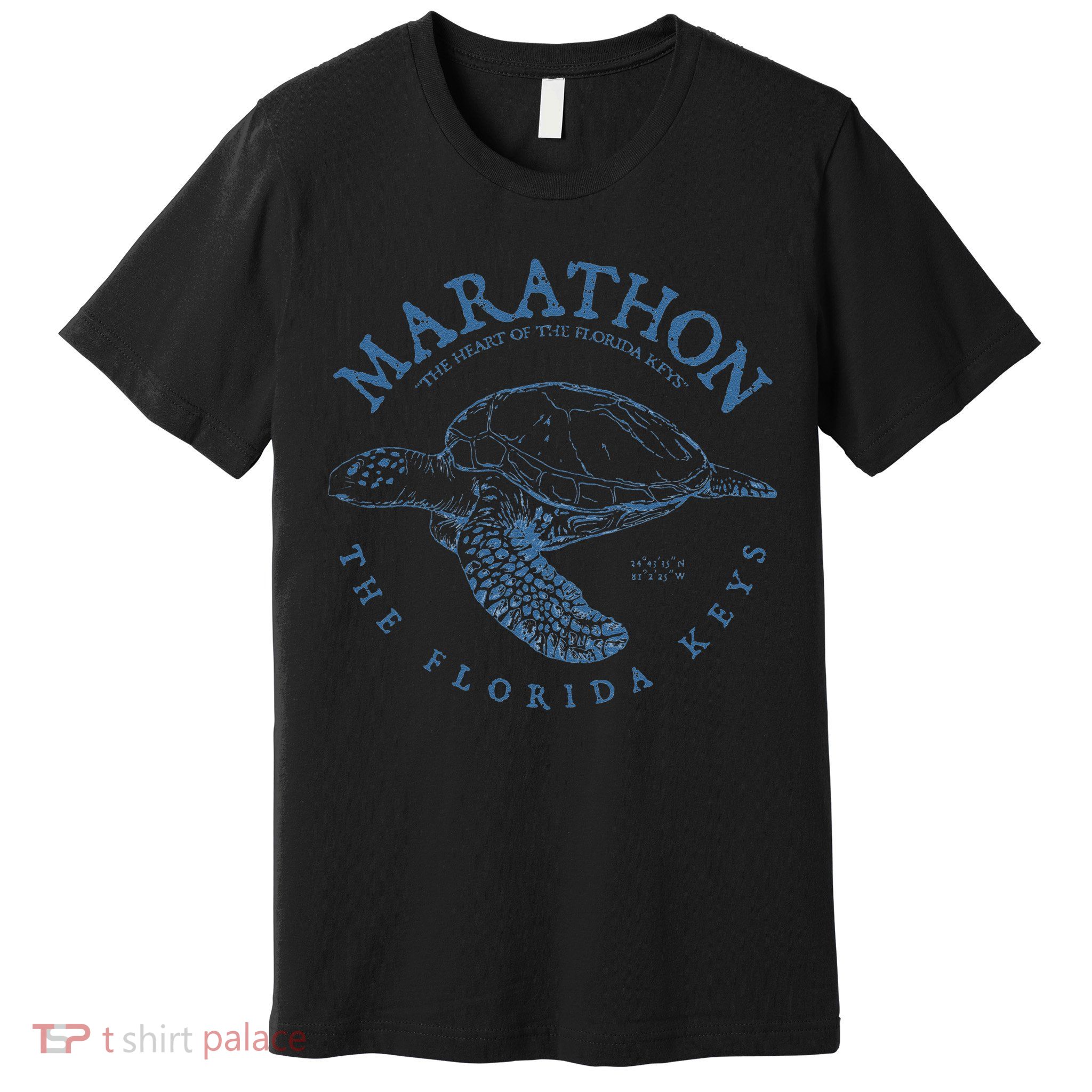 Marathon Turtle Florida Keys Scuba Fishing Diving Tee Premium T-Shirt