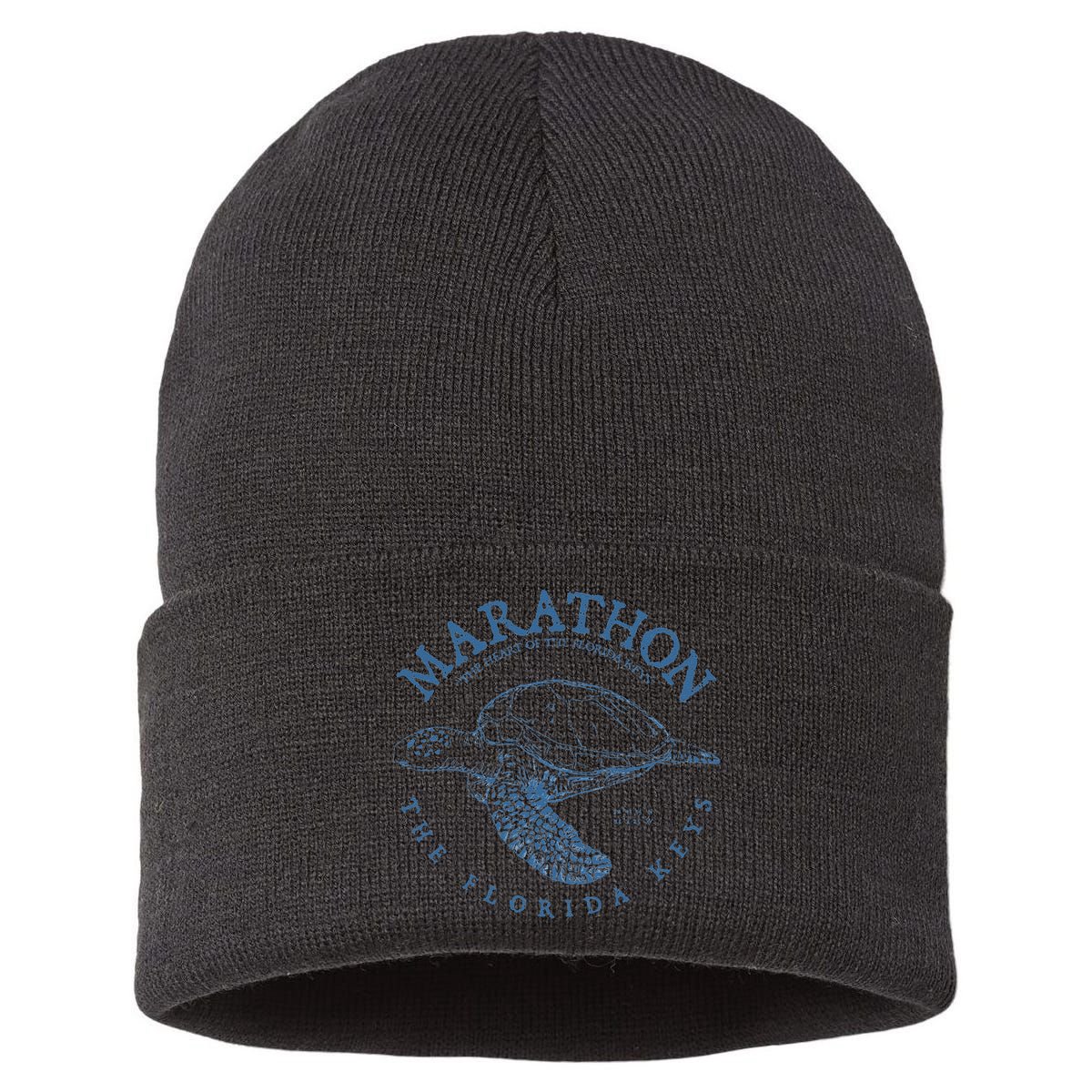 Marathon Turtle Florida Keys Scuba Fishing Diving Tee Sustainable Knit Beanie