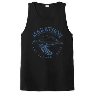 Marathon Turtle Florida Keys Scuba Fishing Diving Tee PosiCharge Competitor Tank