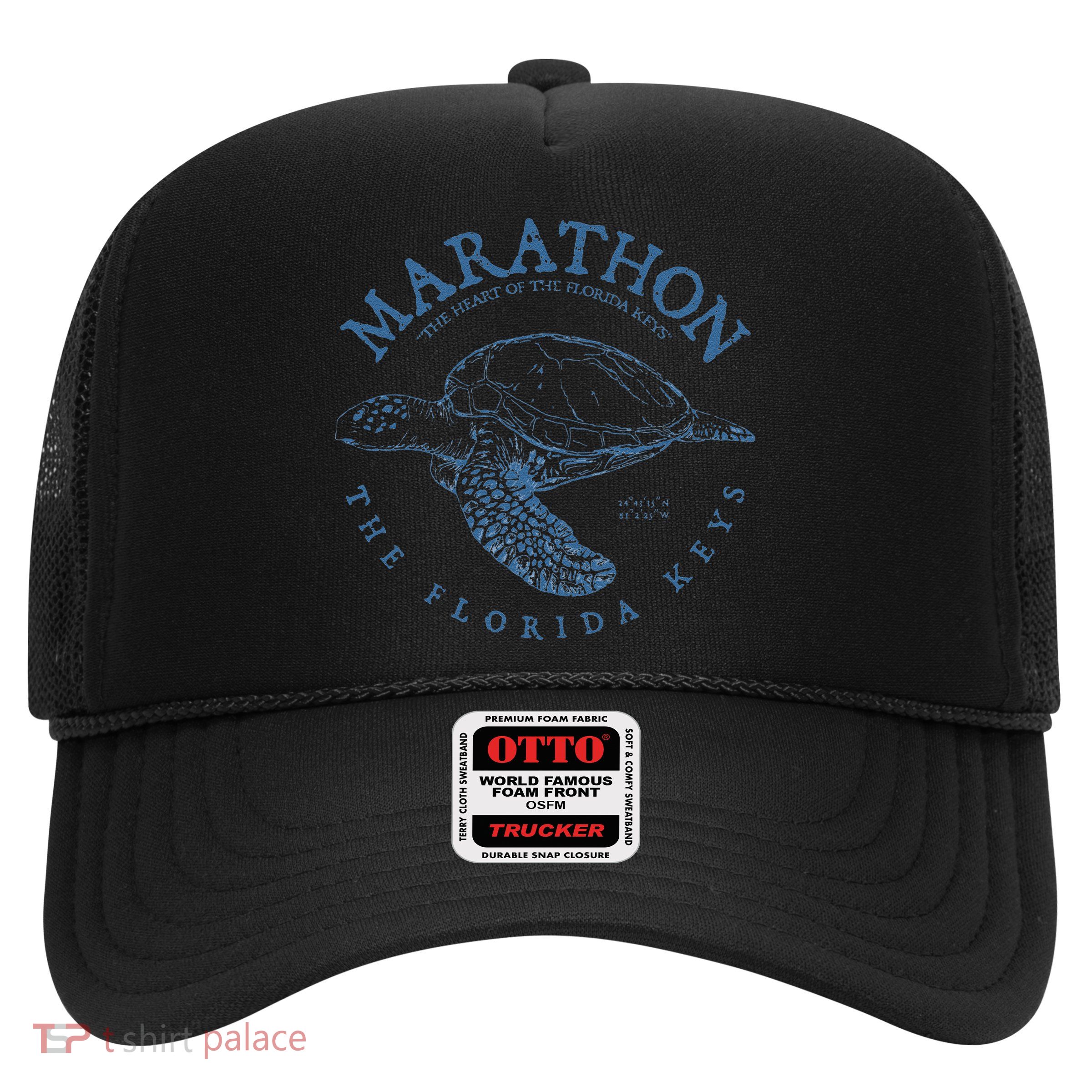 Marathon Turtle Florida Keys Scuba Fishing Diving Tee Trucker Hat
