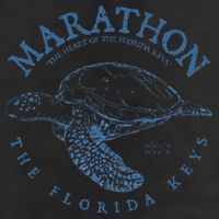 Marathon Turtle Florida Keys Scuba Fishing Diving Tee Golf Towel