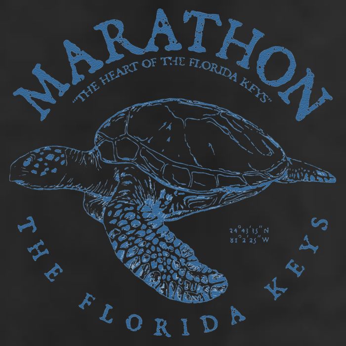 Marathon Turtle Florida Keys Scuba Fishing Diving Tee Golf Towel