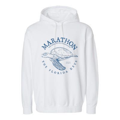 Marathon Turtle Florida Keys Scuba Fishing Diving Tee Garment-Dyed Fleece Hoodie