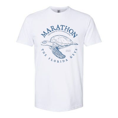 Marathon Turtle Florida Keys Scuba Fishing Diving Tee Softstyle CVC T-Shirt