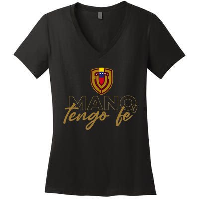 Mano Tengo Fe Women's V-Neck T-Shirt