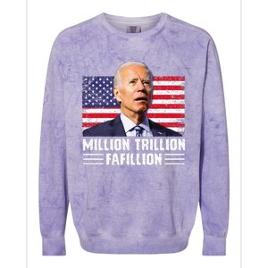 Million Trillion Fafillion Confused Biden Trump Debates 2024 Colorblast Crewneck Sweatshirt