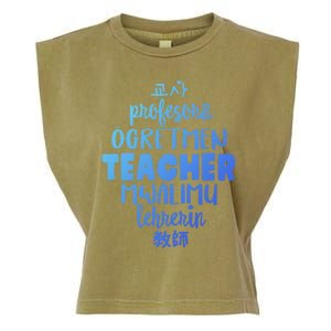 Multilingual Teacher Foreign Language Teachers Esl Tesol Efl Cool Gift Garment-Dyed Women's Muscle Tee