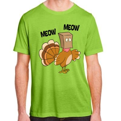 Meow Turkey Funny Thanksgiving Adult ChromaSoft Performance T-Shirt