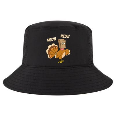 Meow Turkey Funny Thanksgiving Cool Comfort Performance Bucket Hat