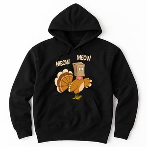 Meow Turkey Funny Thanksgiving Hoodie