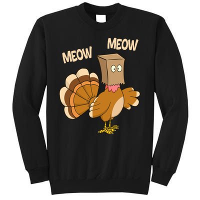 Meow Turkey Funny Thanksgiving Sweatshirt